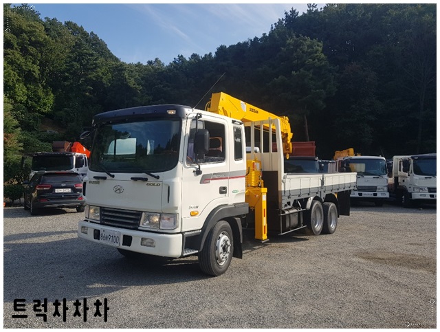  중고 카고 크레인 매매 5톤 수산 615 앞축