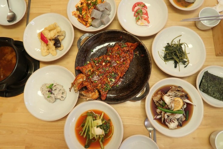  중리저수지 맛집, 곤드레향기 푸짐한 한정식으로 만족한 식사