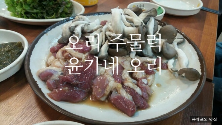  면목동 동원시장 오리요리 추천  윤가네오리