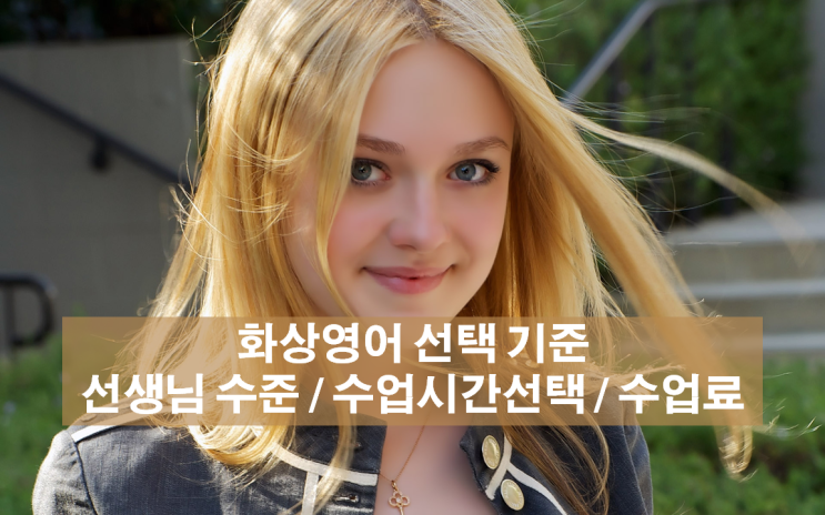  화상영어 선택기준 (선생님 수준, 수업시간, 수업료)깔끔정리!