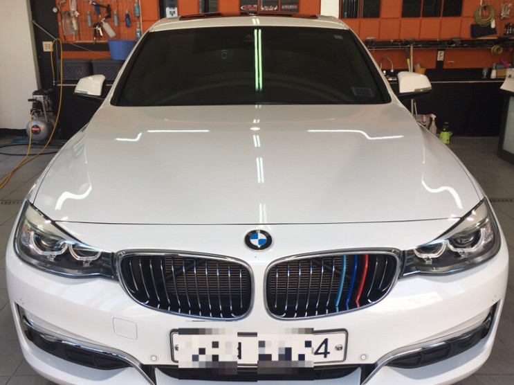 ( 용인 광택 / 분당 광택 ) BMW 3GT 앞 범퍼 도색 / 자동차 광택 / 아이언가드 티타늄 신상 UE-10 유리막 코팅