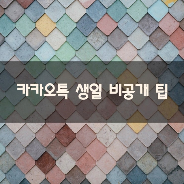  카카오톡 생일 비공개로 바꾸기 팁