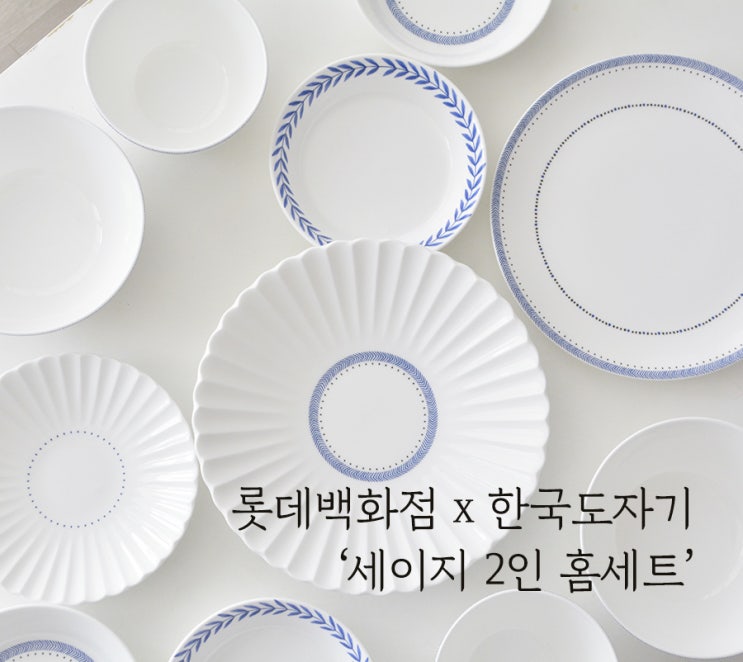 어떤 음식과도 어울리는 한국도자기 그릇 추천 ::  세이지 2인 홈세트
