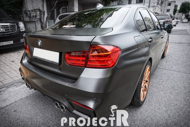 BMW 3시리즈 전체 랩핑, 에이버리 사틴 다크 바솔트 시공 후기 by 인천랩핑 프로젝트R