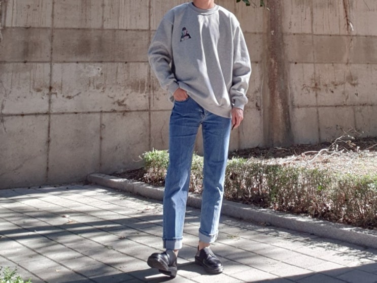 남자맨투맨 추천! 에인트크랙 맨투맨~직장인 주말 일상룩(ootd)!