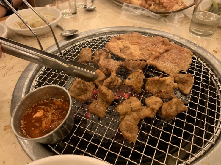  [제주공항근처고기집/신제주고기집]노형동 늘봄흑돼지에서 양념갈비 먹방.