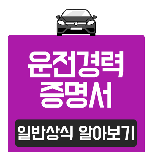  운전경력증명서 발급 신청 방법 및 그 사용처 안내