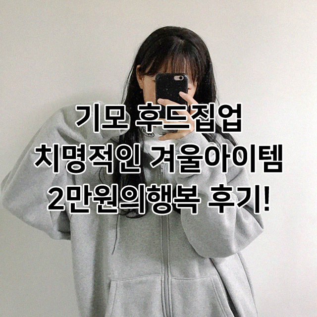  기모 후드집업 치명적인 겨울아이템 2만원의행복 후기! 
