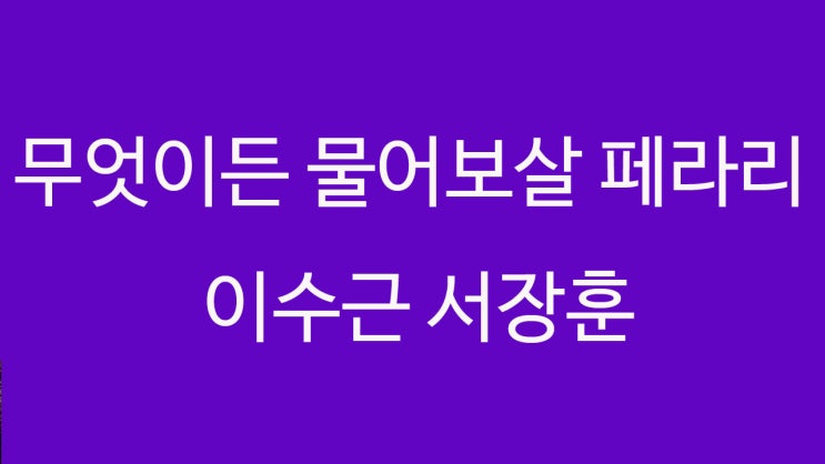 무엇이든 물어보살 페라리 이수근 서장훈