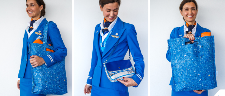 KLM100 컬렉션: 오래된 승무원 유니폼이 아름다운 핸드백으로!