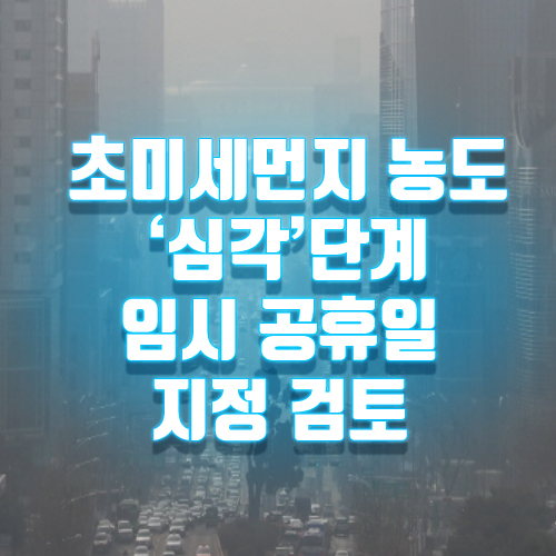  초미세먼지 농도에 따라 4단계 위기 경보 발령...'심각' 단계 임시 공휴일 될까?