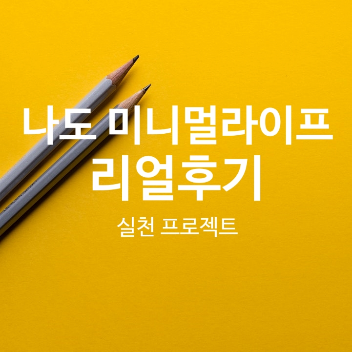  나도 미니멀라이프 실천 프로젝트 리얼 후기