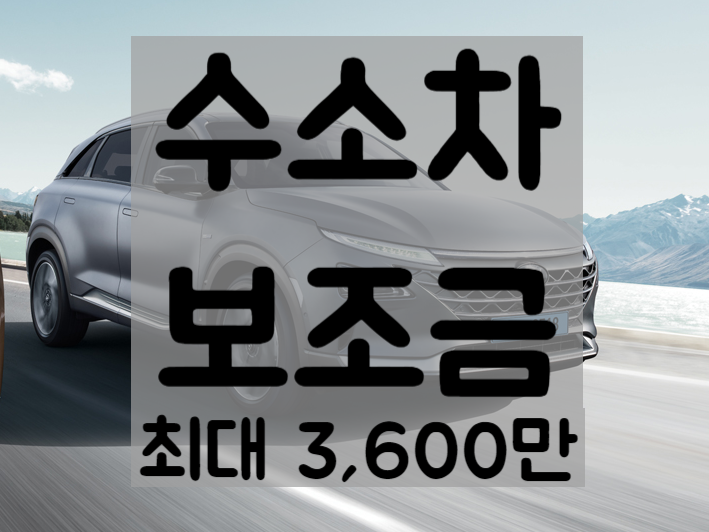  2019 수소차 보조금 알아볼까요? 최대 3,600만원