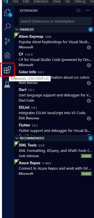 Visual Studio Code @2 확장 플러그인 설치