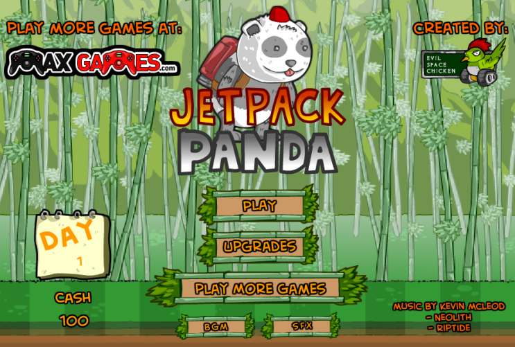 판다 날리기 게임 - JETPACK PANDA