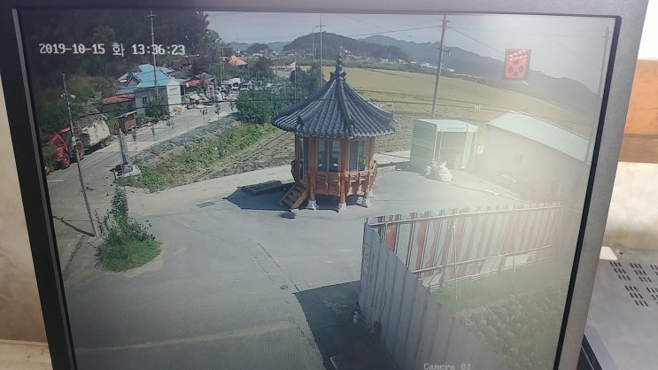  서천 화양면 마을 회관 쓰래기 투기 감시 HD-SDI 210만 하이크비전 카메라 이전