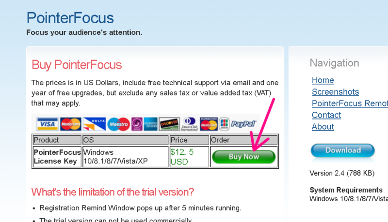 Pointerfocus store