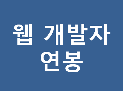 웹개발자연봉 언제까지 취준생으로 살래