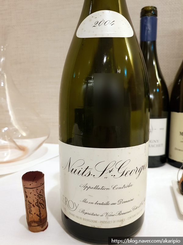  Domaine Leroy, Nuits Saint Georges, 2004 (도멘 르루아 (르후아), 뉘 생 조르주 빌라주)