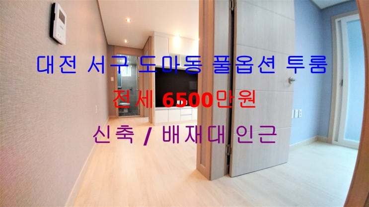  (대전 서구 도마동) 배재대 인근에 있는 깔끔한 신축! 귀한 풀옵션 투룸 저렴한 전세 매물입니다 ^^