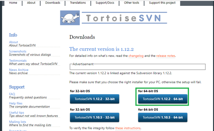 TortoiseSVN (client[클라이언트]) 설치 및 파일 추가/커밋