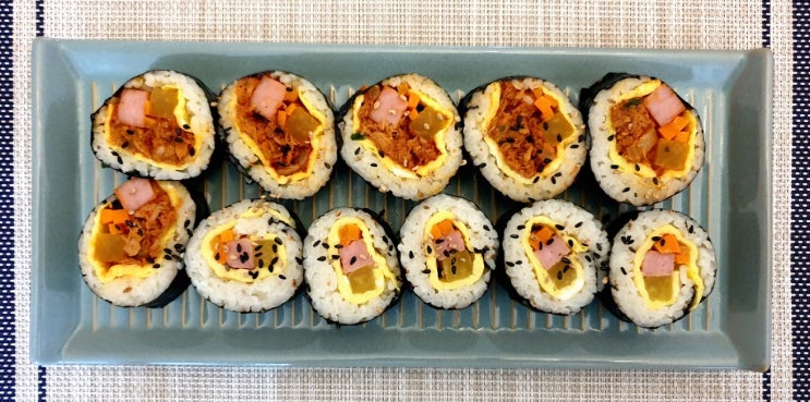  매운 참치 김밥 싸기....아들....참을 인 3번....결국 폭발!!