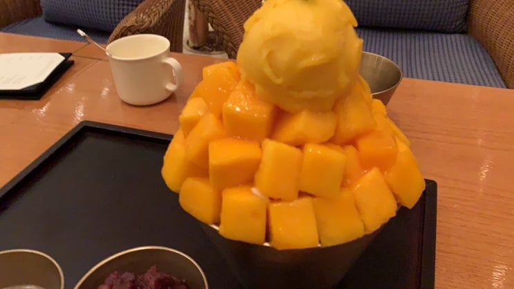  신라호텔 제주에서 즐기는 최고급 애플망고빙수! (Apple mango frappe) @ Badang