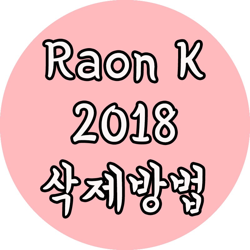 raon K 2018 제거법