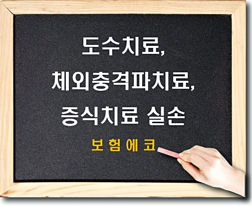  실손의료비 비급여 도수치료, 체외충격파치료, 증식치료 담보 알아보기