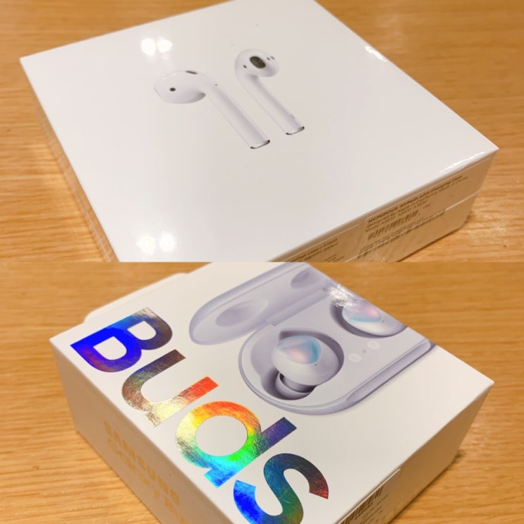 애플 “에어팟(AirPods) VS 갤럭시 버즈(Buds)” 개봉기 !