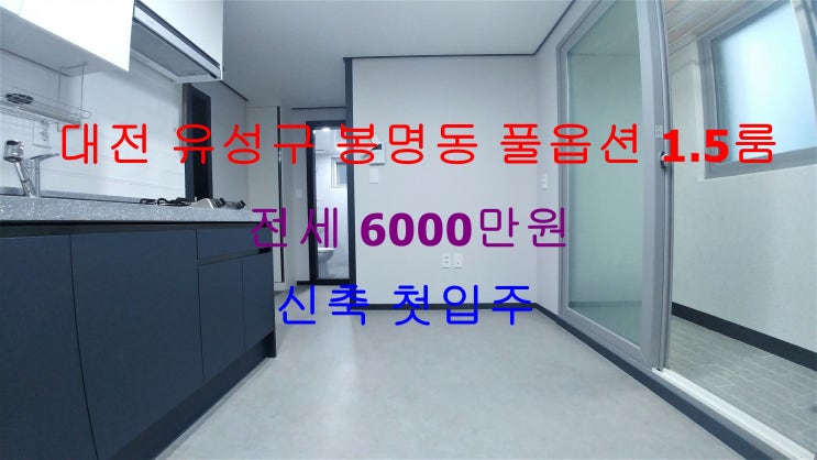  (대전 유성구 봉명동) 완전 저렴한 신축 첫입주 풀옵션 1.5룸!! 저렴한 전세 매물입니다 ~!