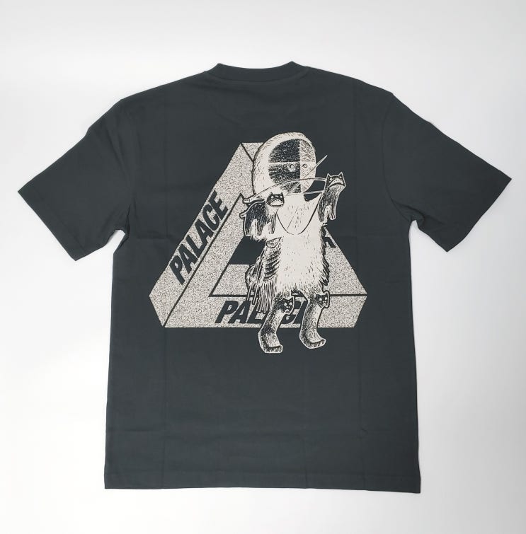 남자 반팔 티셔츠 팔라스(Palace) U Figure T-Shirt Black/White 구매후기 및 실측 사이즈