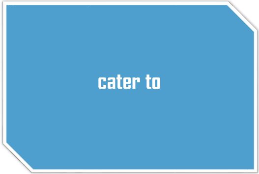 [영어표현] 유용표현 "cater to" 의 뜻은?