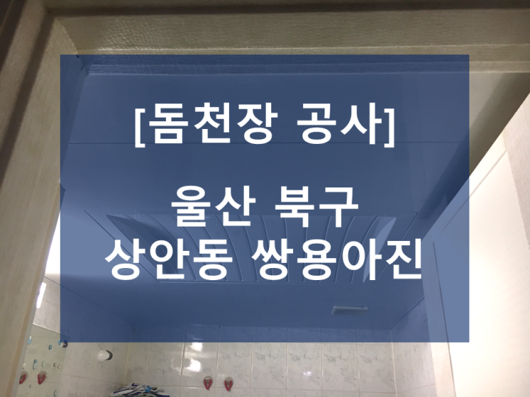  화장실 돔천장 작업 울산북구 상안동 쌍용아진