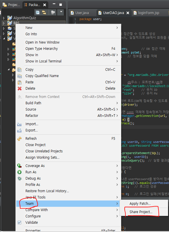 이클립스(Eclipse) - 깃허브(GitHub) 연동 이클립스(Eclipse) - 깃허브(GitHub) 연동