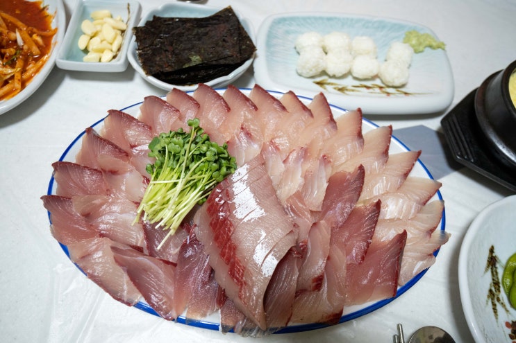 쫀득한 식감에 담백한 맛 제철 맞은 대방어 '부산산오징어 내동점' 즐겨요~