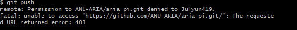 git push error : permission denide to my own