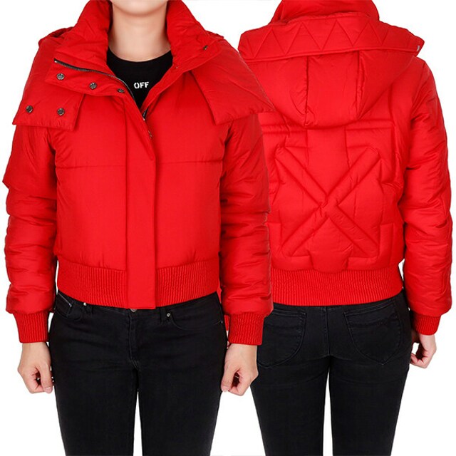 off white 오프 화이트 레드 백로고 다운 패딩 자켓 off white 오프 화이트 레드 백로고 다운 패딩 자켓