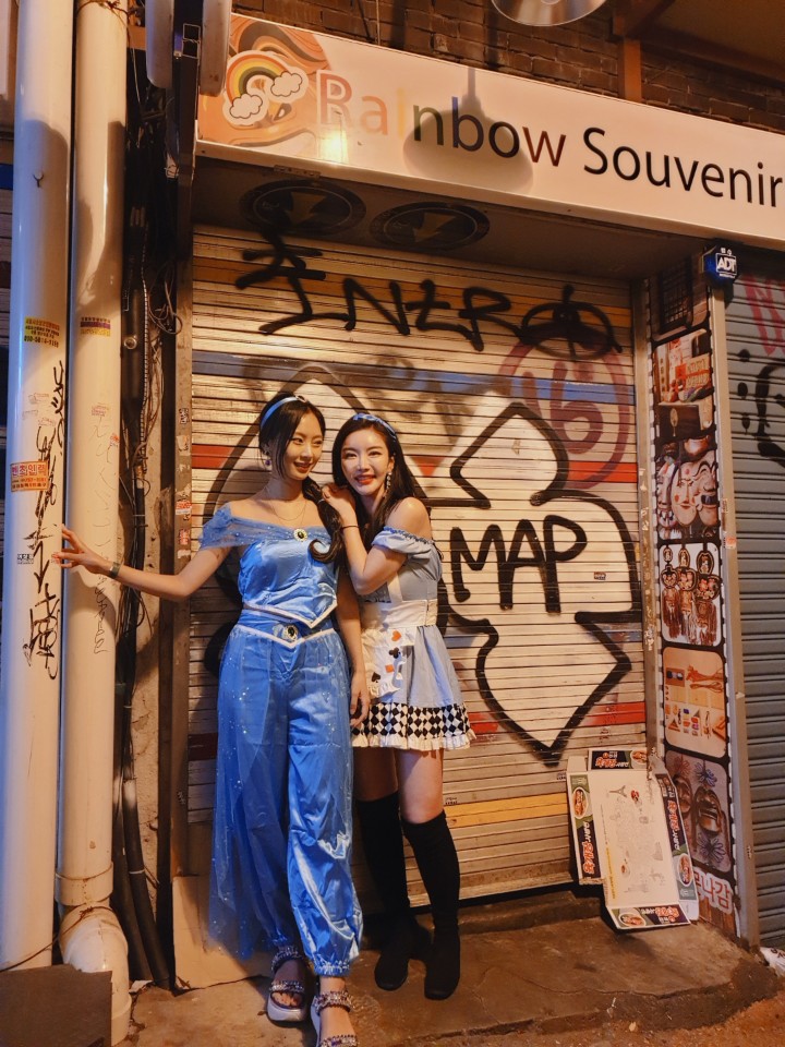 논현동 파티 메이크업 예쁘다헤어 가연쌤 정우팀장님 쵝오!  (feat 이태원 주말 할로윈 현장)