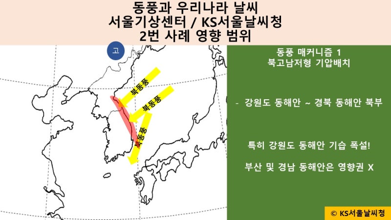 기상학] 동풍과 우리나라 날씨 관계 / 동해안과 서울 차이점 : 네이버 블로그