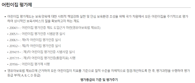  [보건복지부] 보육기반(어린이집 평가제)