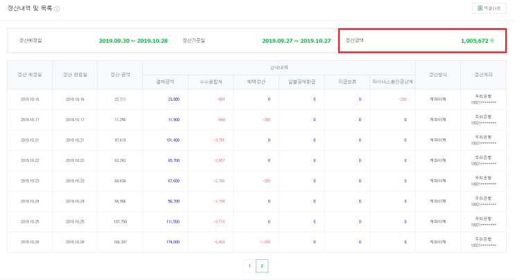  [스마트 스토어] 첫 달 정산금액 공개!