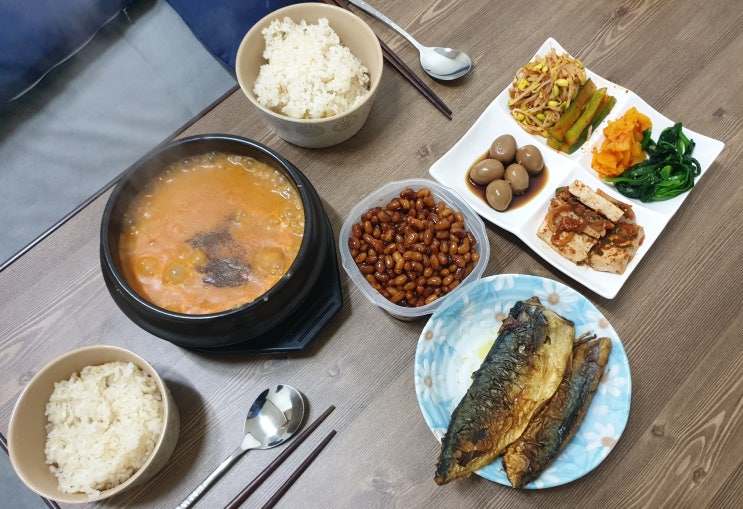  간단하고 오래먹는 일주일 반찬 만들기 4탄 강낭콩자반, 콩비지찌개