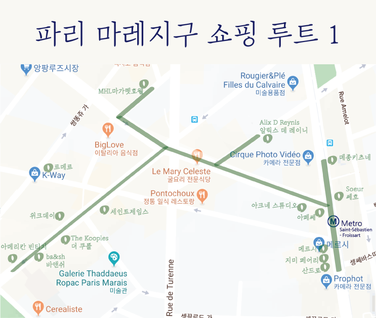  [파리한달] 마레지구 쇼핑 코스1/ 메르시 주변 루트