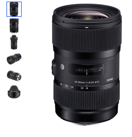  쿠팡로켓배송 시그마 줌렌즈 A 18-35mm F1.8 캐논마운트용  [675,000원]