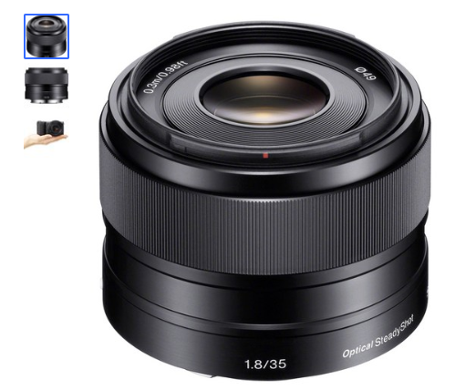  쿠팡로켓배송 소니 알파 단렌즈 E 35mm F1.8 OSS SEL35F18   [596,400원 ]
