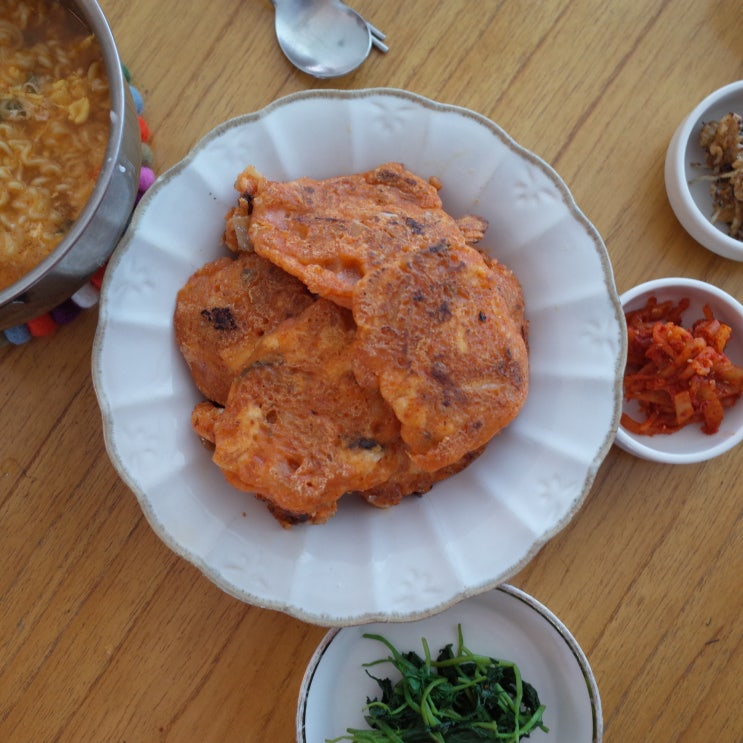  김치전만들기