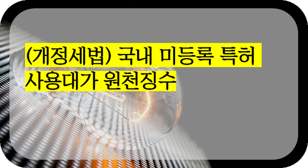  (개정세법) 국내 미등록 특허 사용대가 원천징수