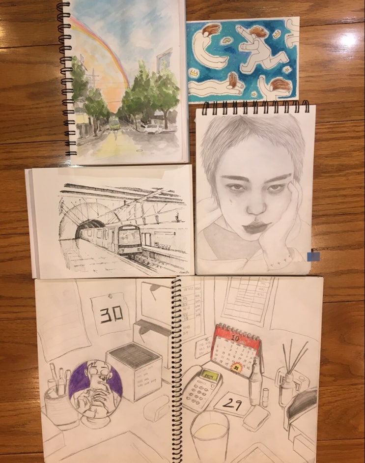  서울 취미 미술 그림 동호회 아트노마드 도곡동 매봉역 카페 드로잉 정모 목요일 모임 후기 (손그림 일러스트 소모임 연습)