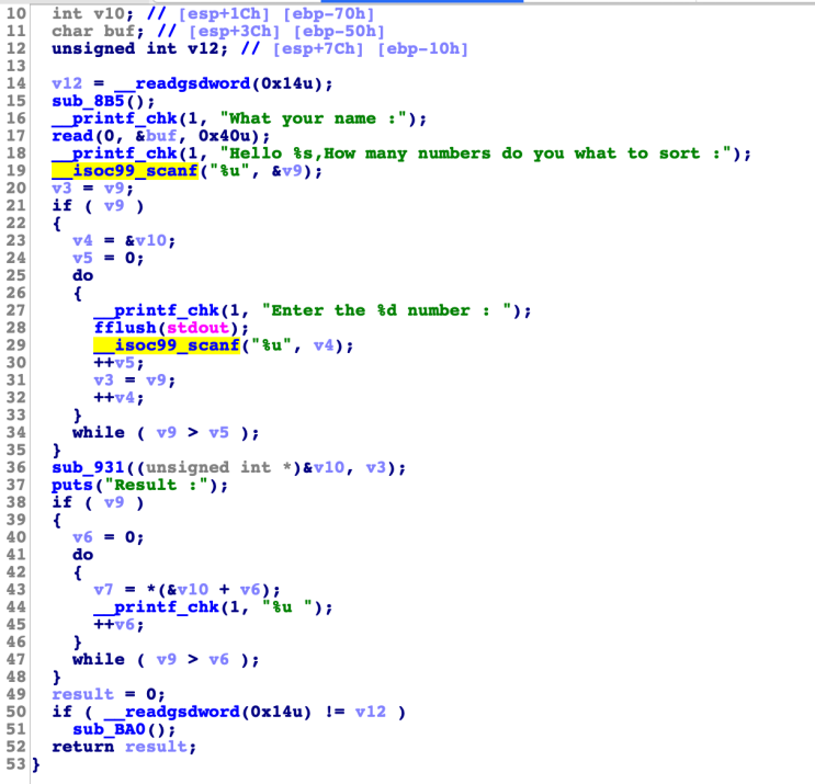 pwnable.tw doublesort